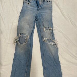 Distressed Blue Women Jeans